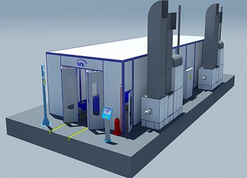 Окрасочно-сушильная камера тупикового типа SPK-17.6.3